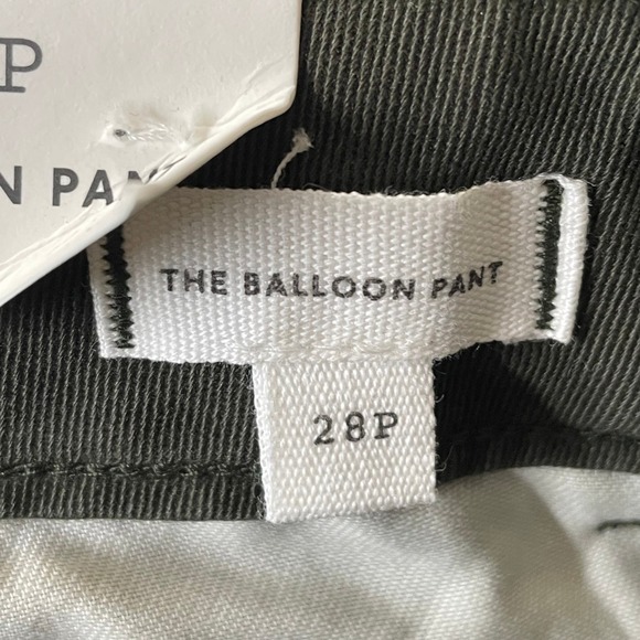 NWT Madewell‎ The Balloon Pant Midnight Olive 28 Petite Twill Barrel Utility - Picture 10 of 15